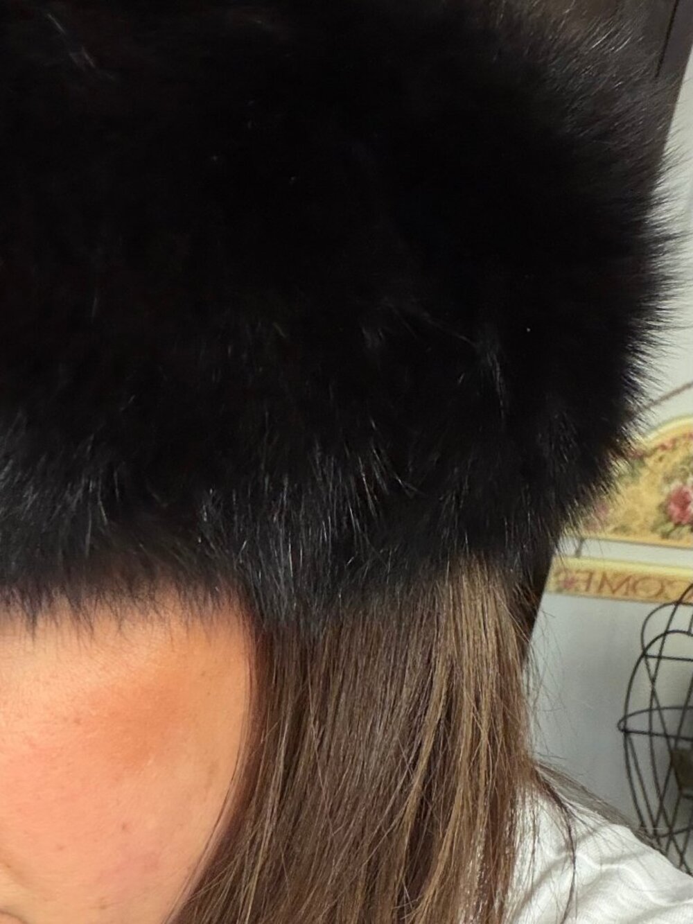 Vintage Black Rabbit Fur Convertible Headband Neck Scarf
